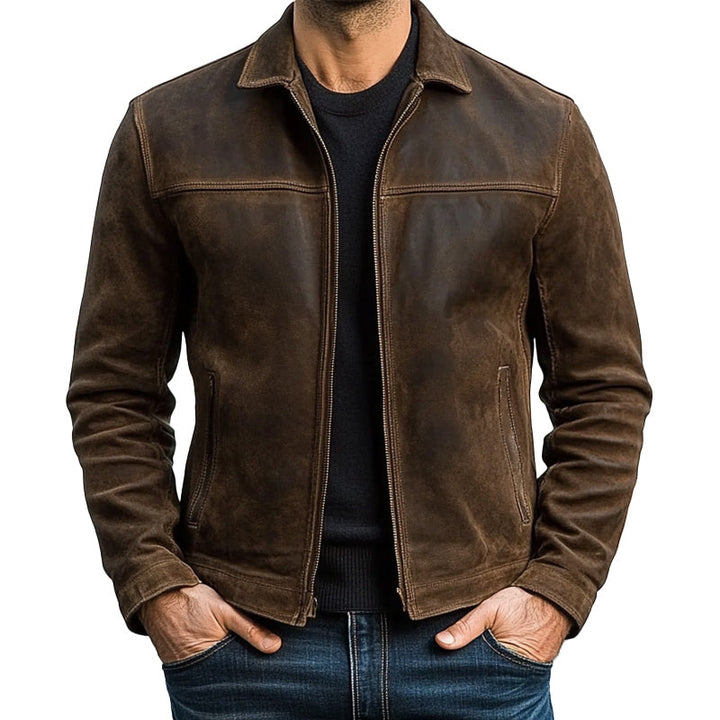 Ragnar™ | Classic Leather Jacket with Zip