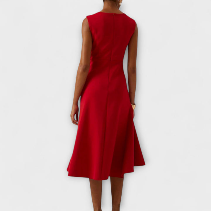 Róisín™ | Pleated Asymmetrical Midi Dress