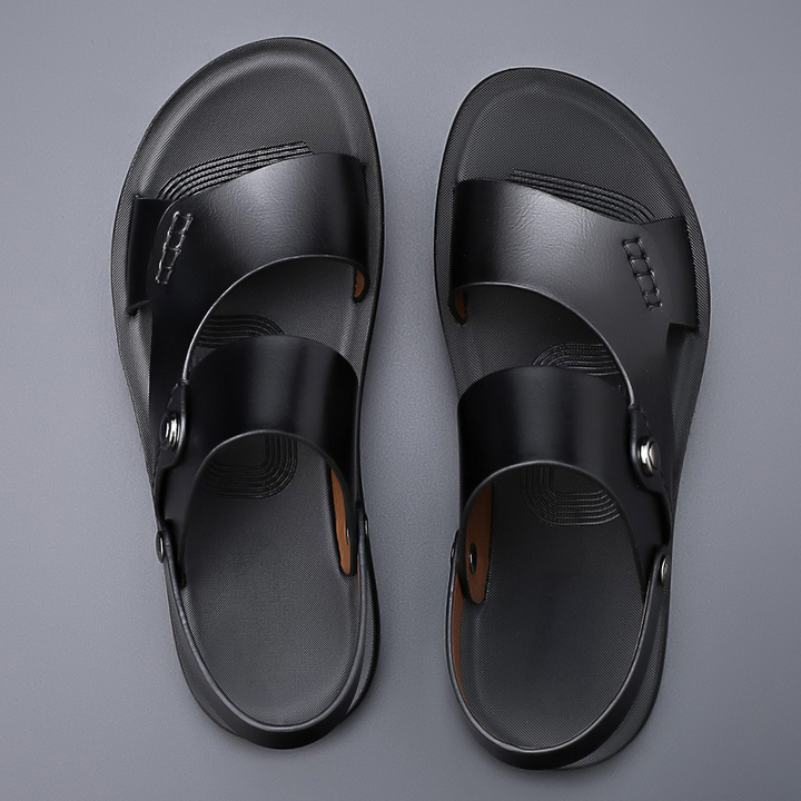 Lars™ | Luxurious Leather Slides with Character