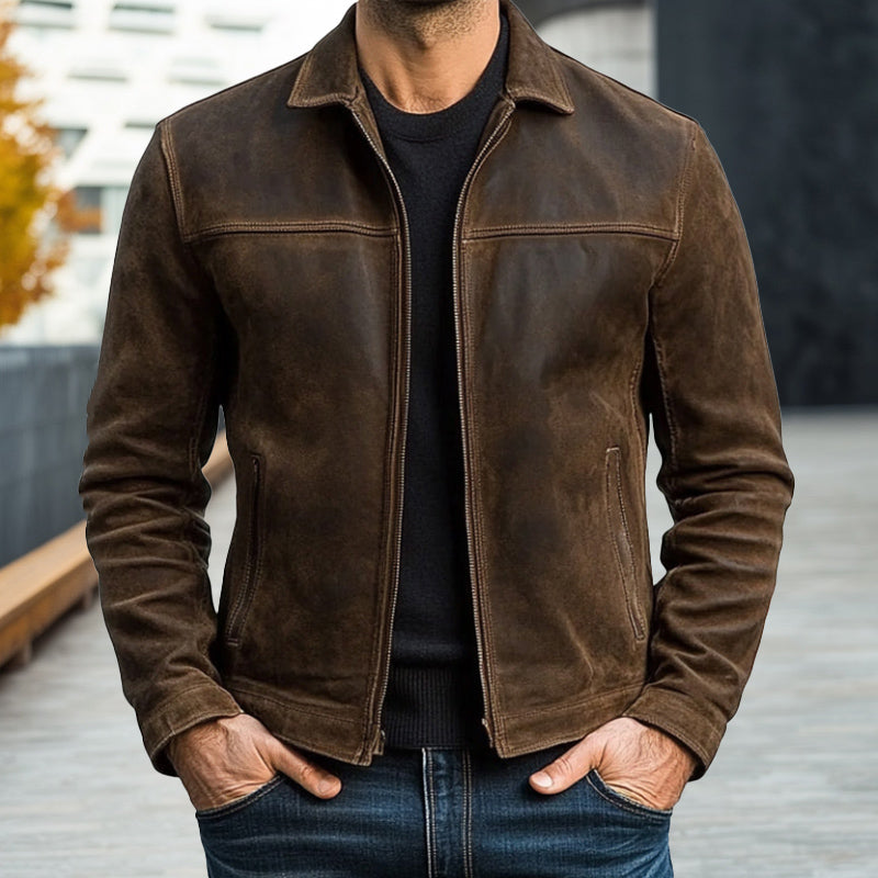 Ragnar™ | Classic Leather Jacket with Zip