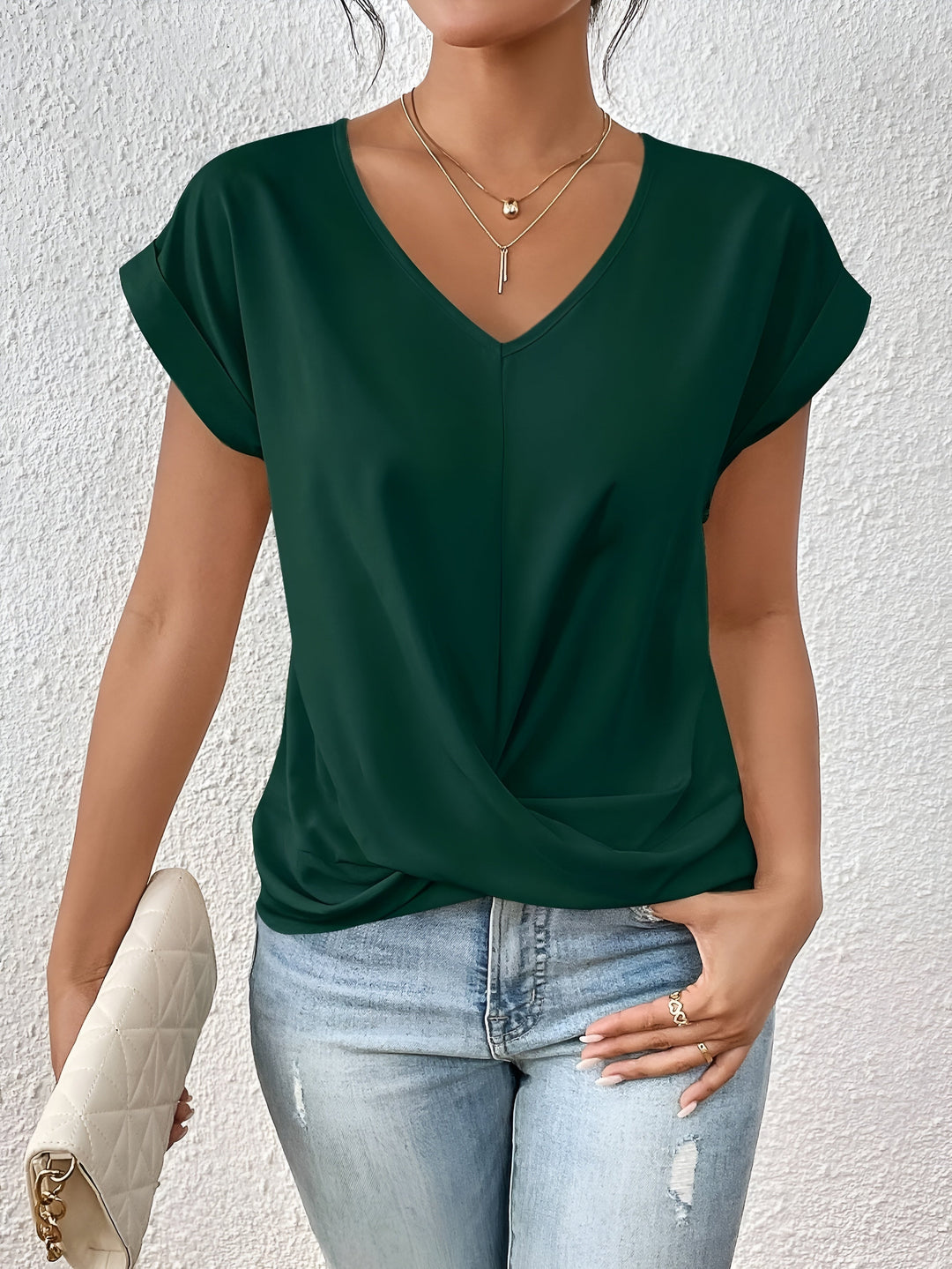 Meja™ | V-Neck T-Shirt with Sweetheart Cut