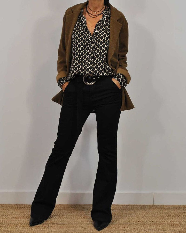 Ebba™ | Elegant V-Neck Blouse