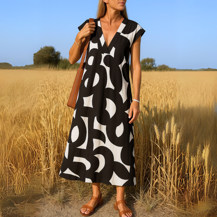 Eilis™ | Flowing Summer Dress with V-Neckline