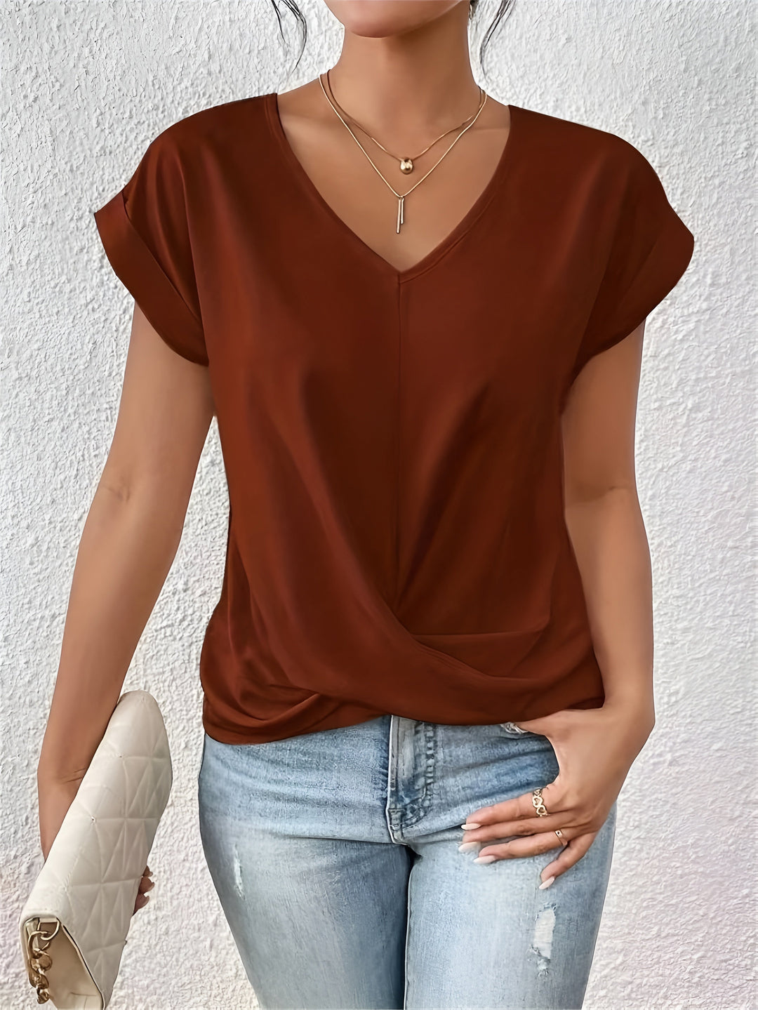 Meja™ | V-Neck T-Shirt with Sweetheart Cut