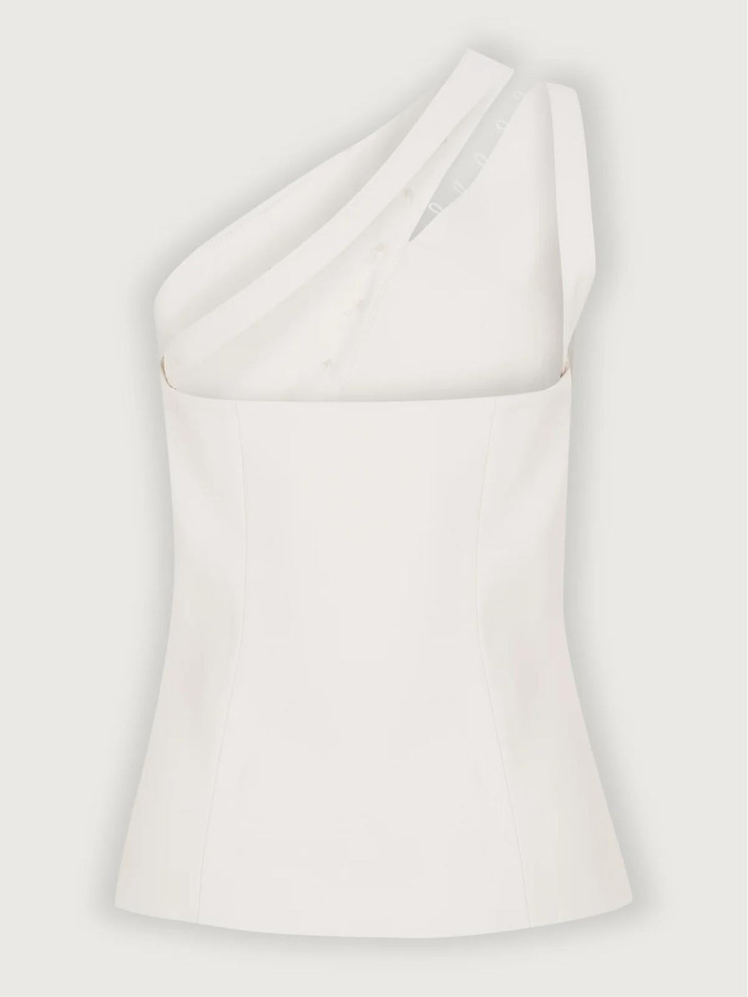 Clara™ | One-Shoulder Top with Sculptural Button Detail