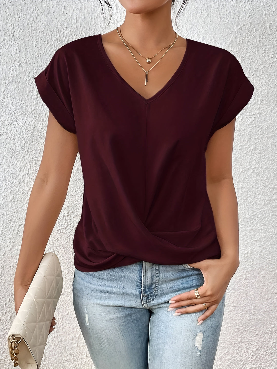 Meja™ | V-Neck T-Shirt with Sweetheart Cut
