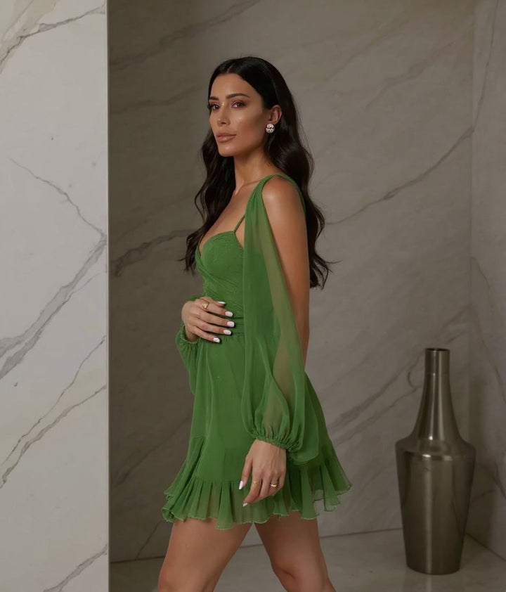 Lynne™ | Elegant Mini Dress with Sleeves