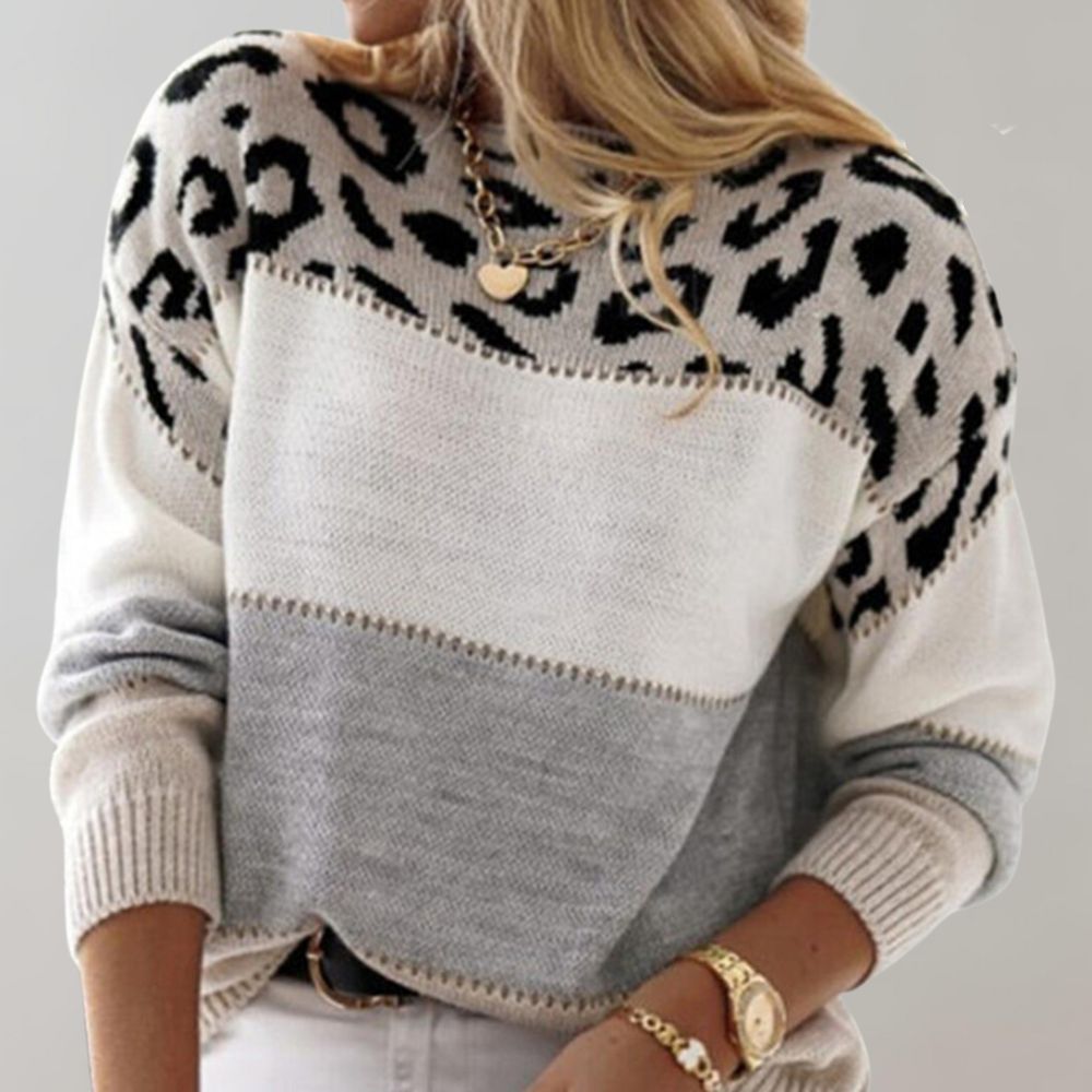Caitlin™ | Leopard Print Casual Sweater