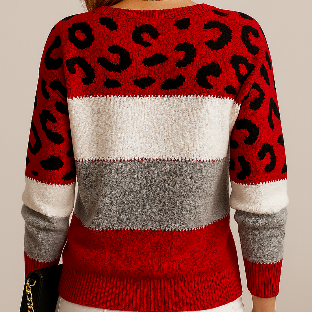 Caitlin™ | Leopard Print Casual Sweater