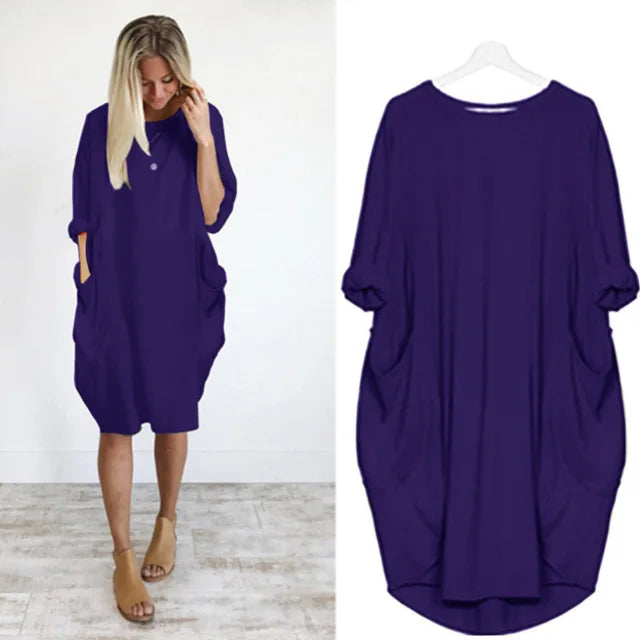 Sara™ | Comfort Dress with Pockets – Stylish, Comfortable & Practical