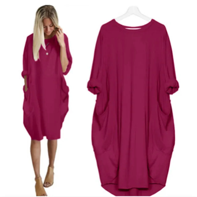 Sara™ | Comfort Dress with Pockets – Stylish, Comfortable & Practical
