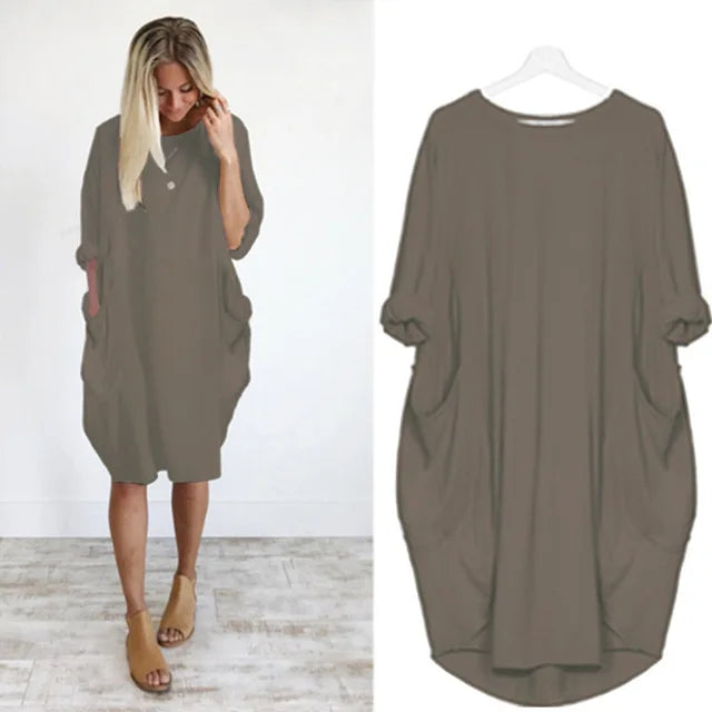 Sara™ | Comfort Dress with Pockets – Stylish, Comfortable & Practical