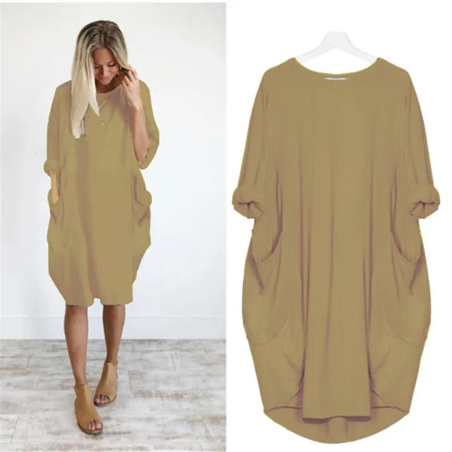 Sara™ | Comfort Dress with Pockets – Stylish, Comfortable & Practical