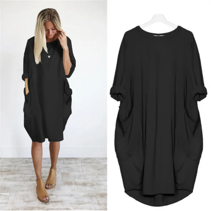 Sara™ | Comfort Dress with Pockets – Stylish, Comfortable & Practical
