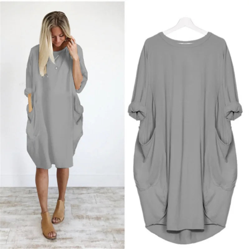 Sara™ | Comfort Dress with Pockets – Stylish, Comfortable & Practical