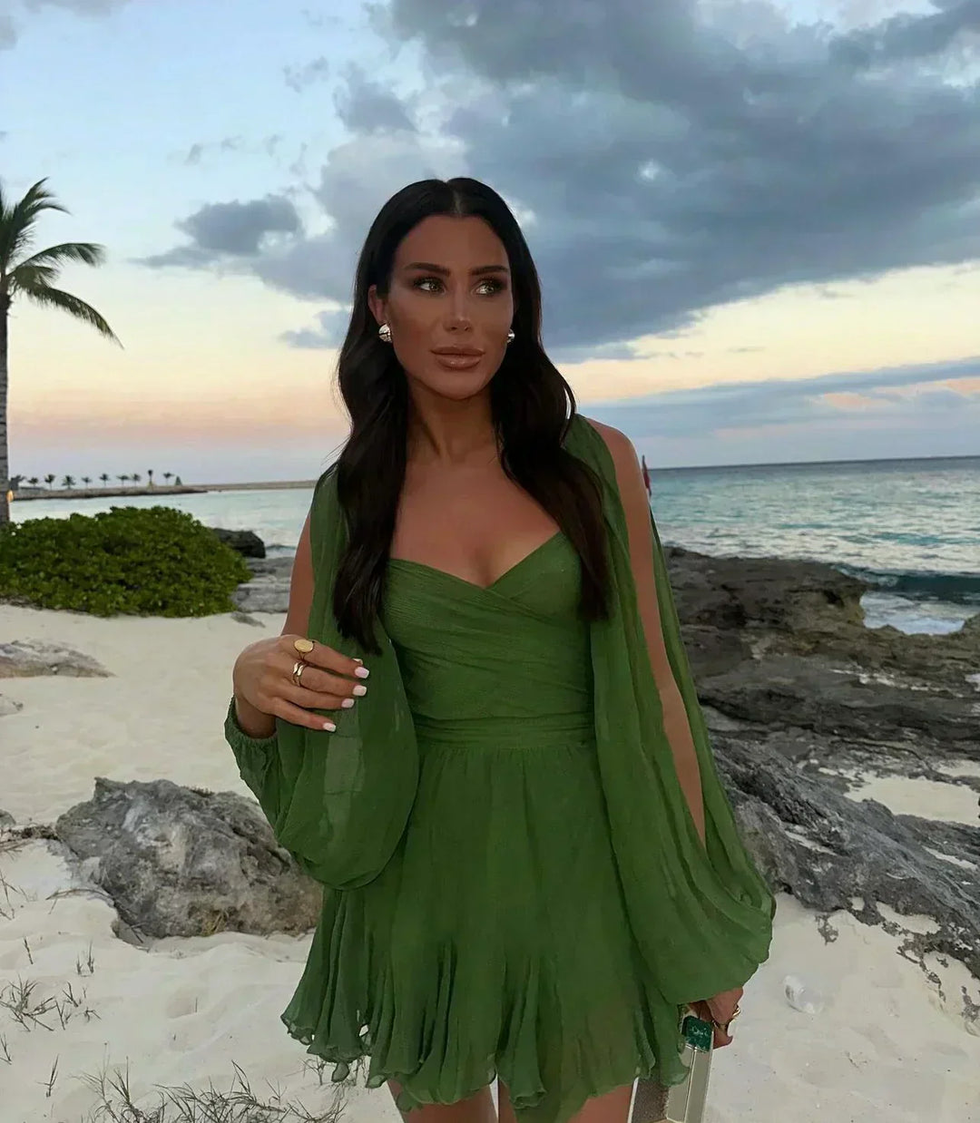 Lynne™ | Elegant Mini Dress with Sleeves