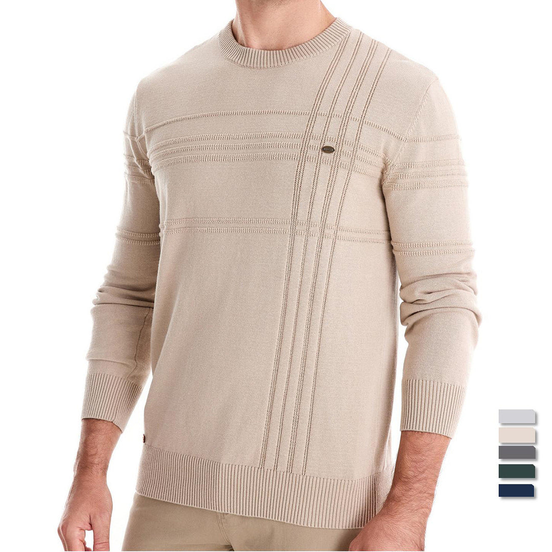 Erik™ | Sleek Jumper with Chest Pattern