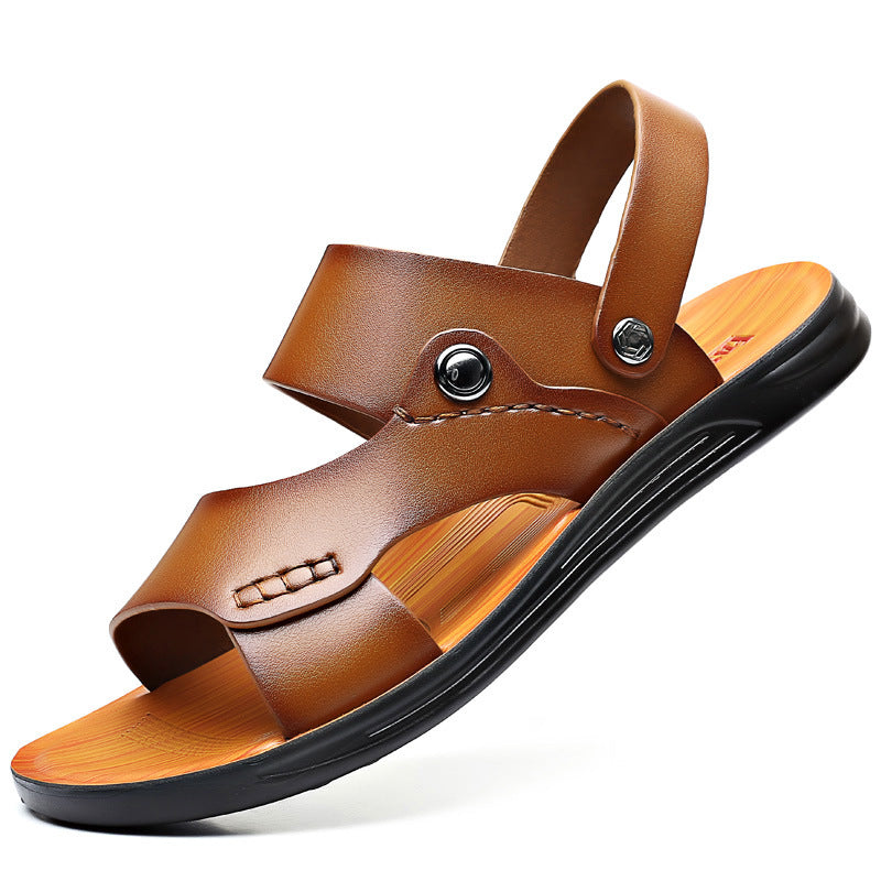 Lars™ | Luxurious Leather Slides with Character