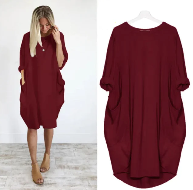 Sara™ | Comfort Dress with Pockets – Stylish, Comfortable & Practical