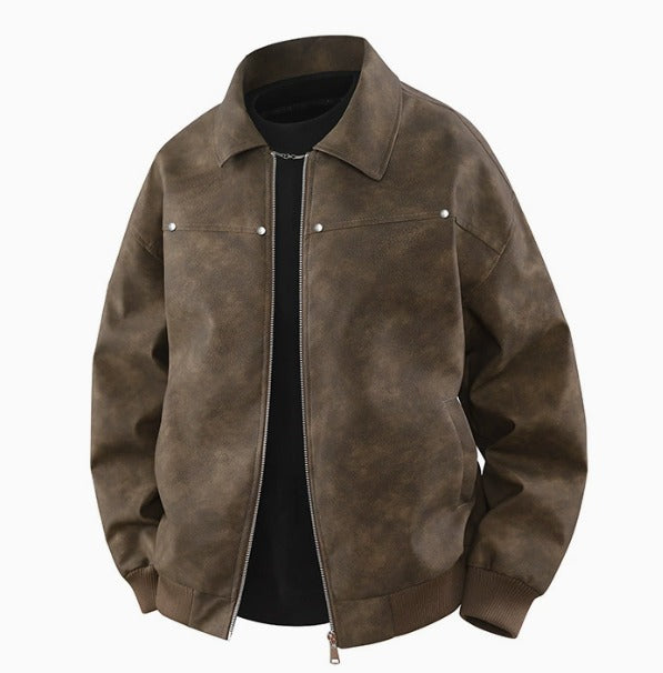 Ragnar™ | Classic Leather Jacket with Zip