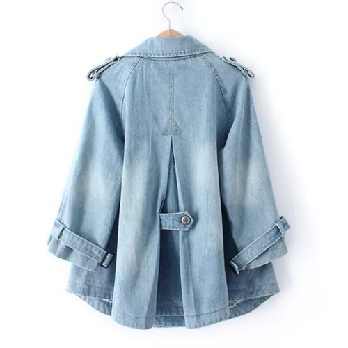 Jonna™ | Denim Cape Coat with Elegant Flare