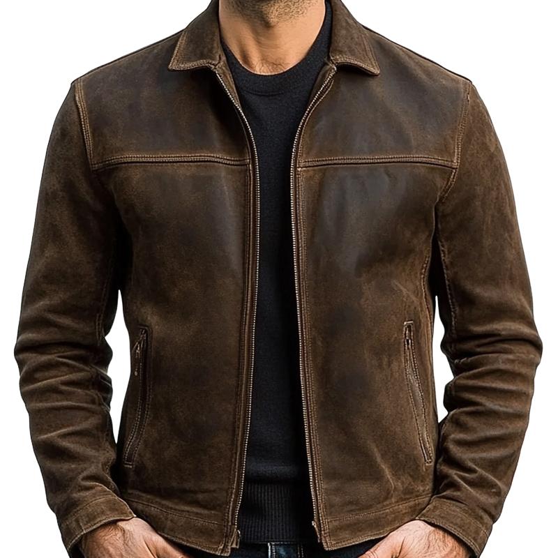 Ragnar™ | Classic Leather Jacket with Zip