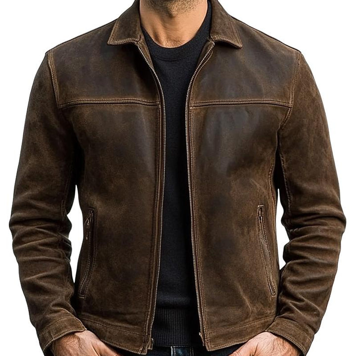Ragnar™ | Classic Leather Jacket with Zip