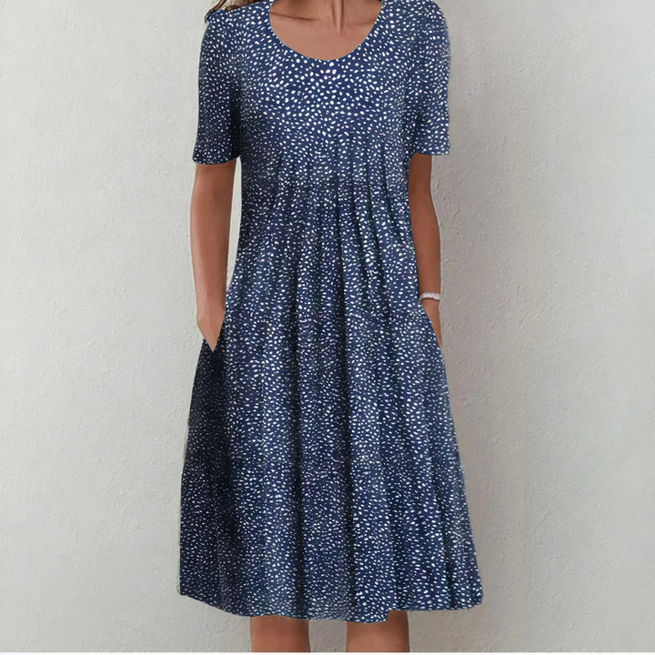 Saoirse™ | Elegant Cotton Floral Dress