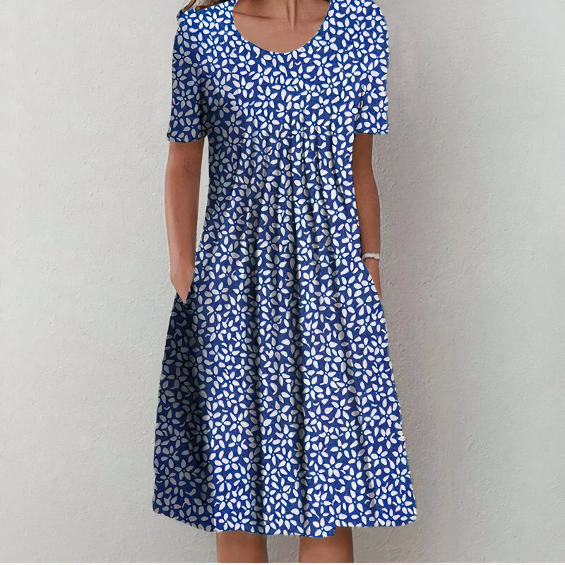 Saoirse™ | Elegant Cotton Floral Dress